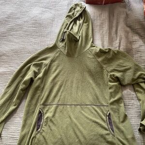 Melanzana Micro Grid Hoodie, Forest Green